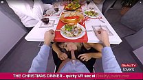 best blowjob under the table on christmas in vr with beautiful blonde best