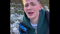 best sledding day turns into extreme cum play day with massively hung local lad this is so cute his just turned 18 best