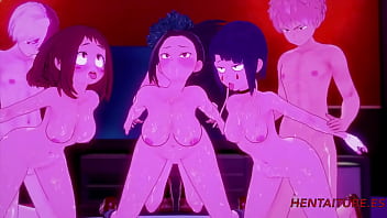 Boku No Hero Hentai - Orgy Yaoyorozu Momo, Ochako Uraraka & Kyoka Jiro With Deku, Todoroki & Bakugou with crempie 3D Cartoon Anime best boku no hero hentai orgy yaoyorozu momo ochako uraraka kyoka jiro with deku todoroki bakugou with crempie 3d best