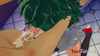 best vs boku no hero yaoi deku blowjob bakugou dicks and he cums in his mouth best