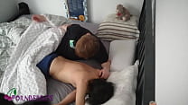 best miya two guys sleepover in one bed got horny in the morning and caught in the camera best