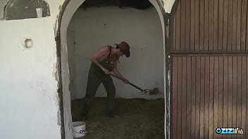 best com a cute village couple loves having anal sex in front of the horse stables best