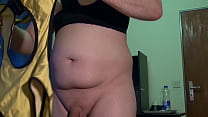 best front fake boobs ecup wet sheer swimsuit over big strapon tits shaved chubby crossdresser sissy tobi00815 050 best