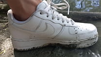 best jon arteen plays in the mud with his new sneakers nike air force one af1 sockless boy foot fetish gay porn video best