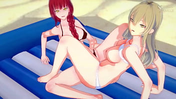 best dp chainsaw man ova beach episode makima and power have lesbian sex best